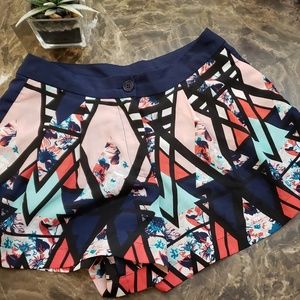 Fire Los Angeles Aztec Geo Print Shorts Size Small